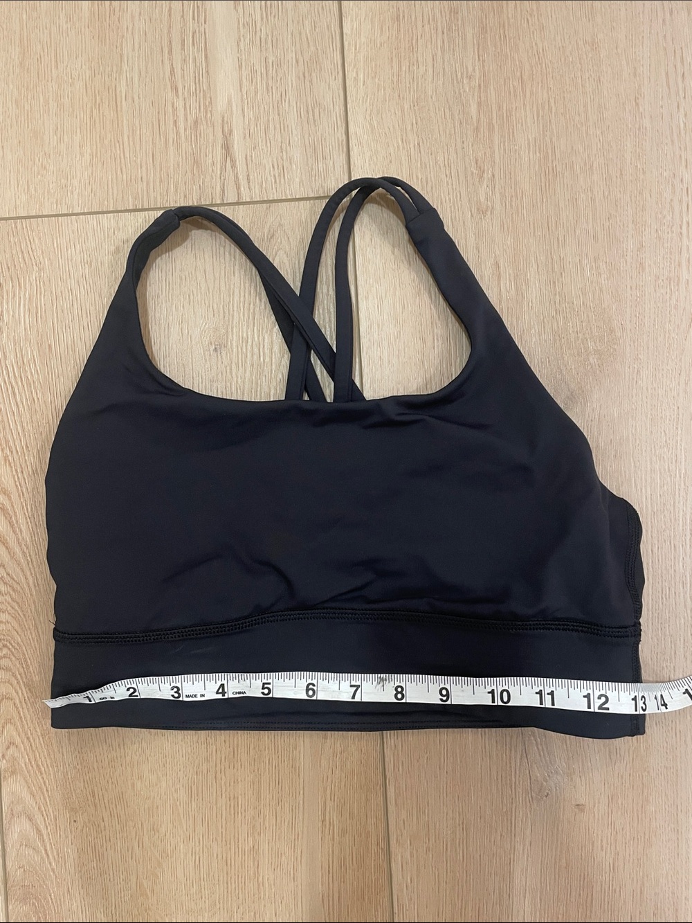 lululemon athletica Black Strappy Crossback Sports Bra